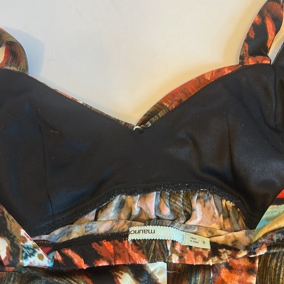 Maurice's Peacock Print Halter Maxi Dress size small - Picture 6 of 6